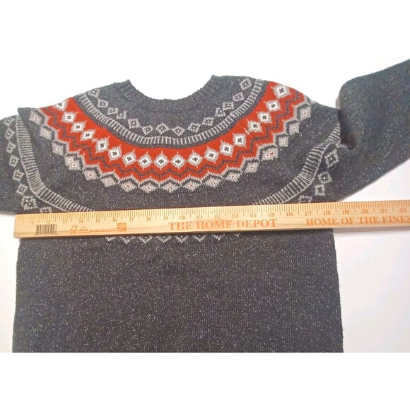 Weatherproof Vintage Women's Black Fair Isle Pullover Sweater Size Small - Picture 4 of 7